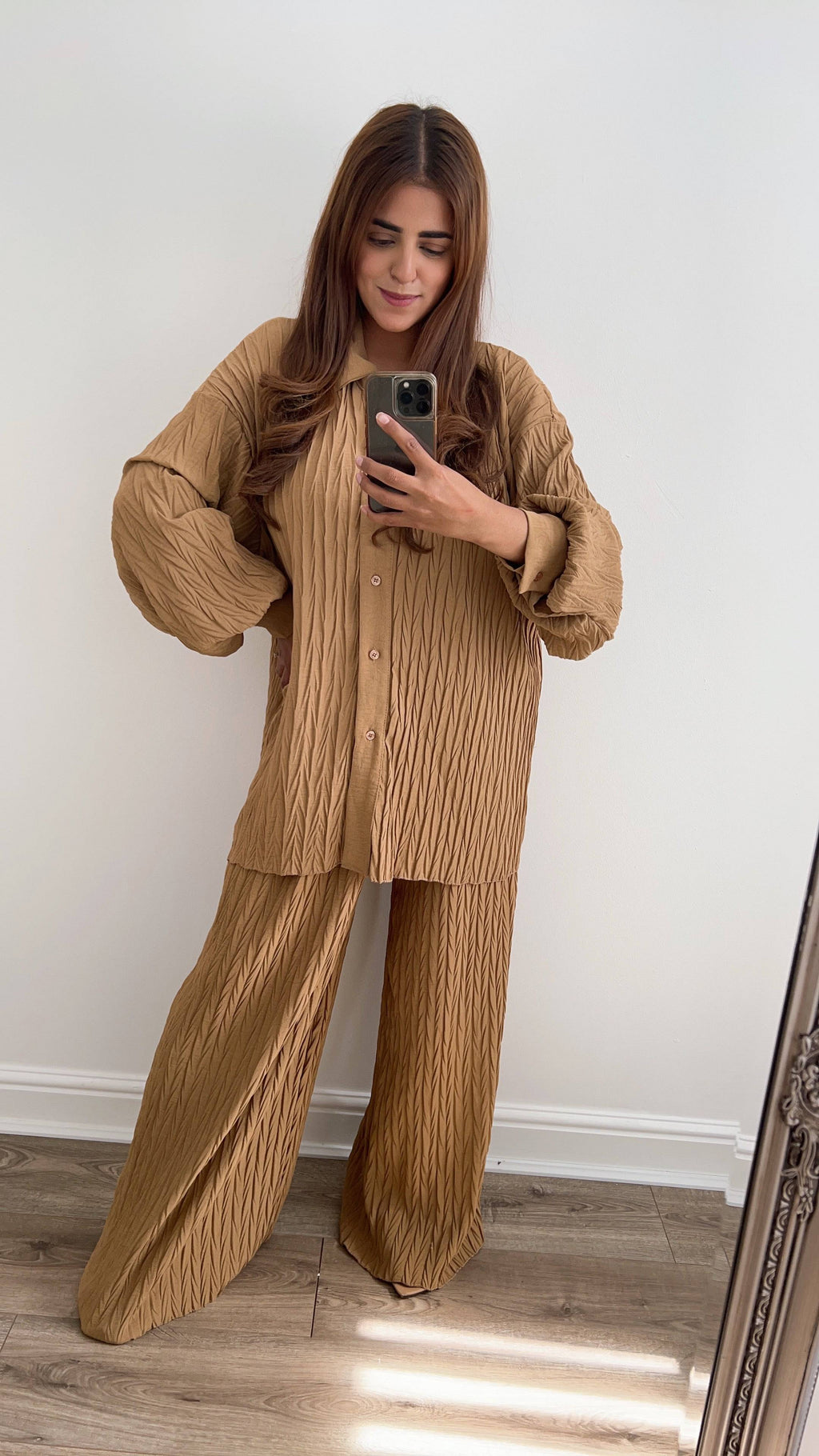 Nermin Long Sleeve Coord in Camel Fash Focused