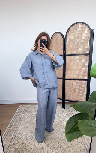 Navy blue shirt coord- ina - Fash Focused