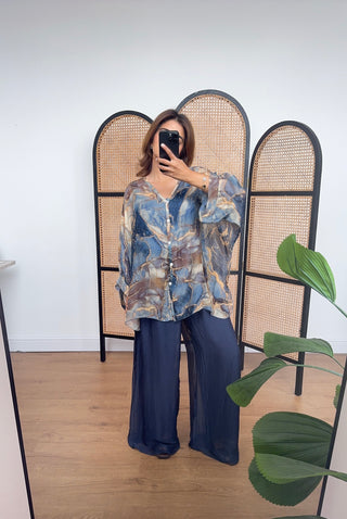 Neva printed coord navy