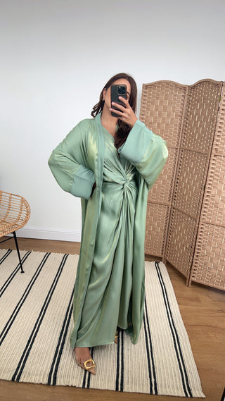 Ikra two piece abaya sage