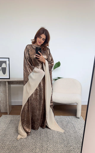 Bronze shimmer kaftan - hayat