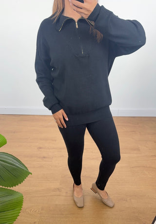 black zip up coord - Anna - Fash Focused