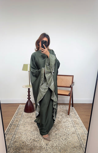 Olive frill kaftan -layana - Fash Focused