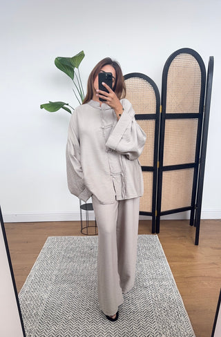 Taupe tie coord - Elsa - Fash Focused