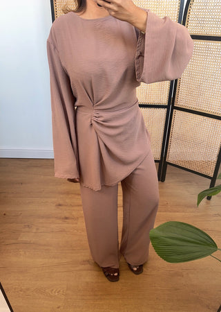 Camel twist tie back coord- riva