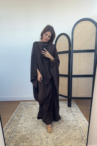 Coco draped kaftan with inner tie belt- arwa - Fash Focused