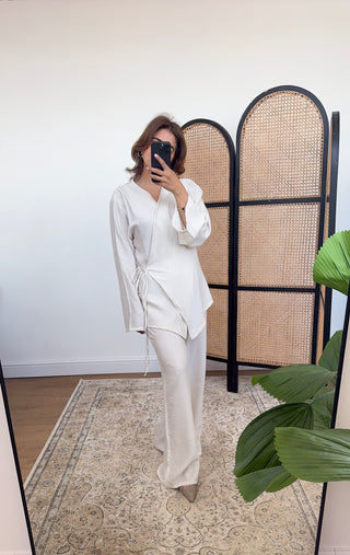 Cream wrap coord- numa - Fash Focused