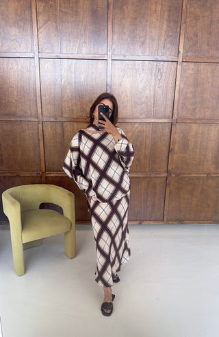 Coco Three piece check skirt set- harper