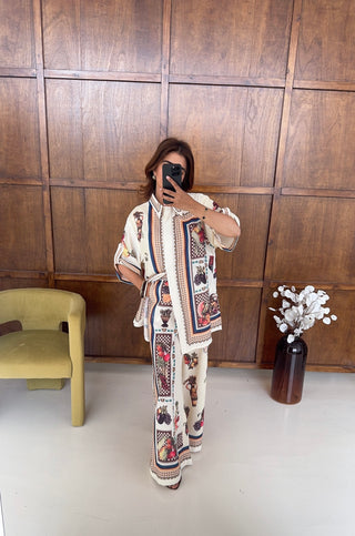 Mediterranean print coord set- salina