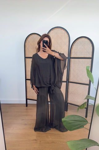 Coco luxe chiffon silk coord- lili