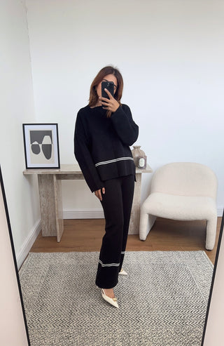 Black knit coord- helma - Fash Focused