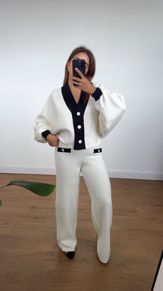 White cardigan coord - Eva - Fash Focused