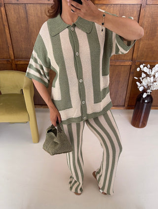 sage luxe cotton crochet coord- calli