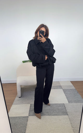 Black suede jacket - Kisa - Fash Focused