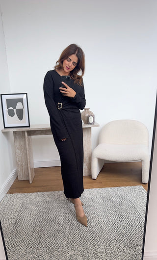 Black wrap dress- yenva - Fash Focused