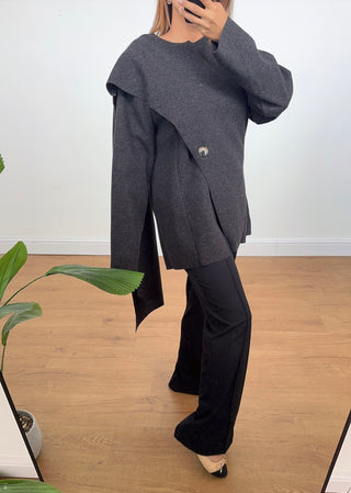 Black scarf jacket - enve - Fash Focused