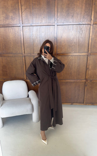 Coco check trench coat- elara