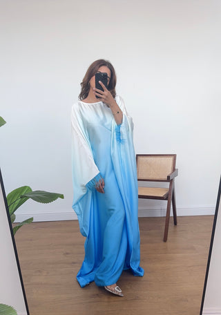 Analia kaftan in ombré dark blue - Fash Focused