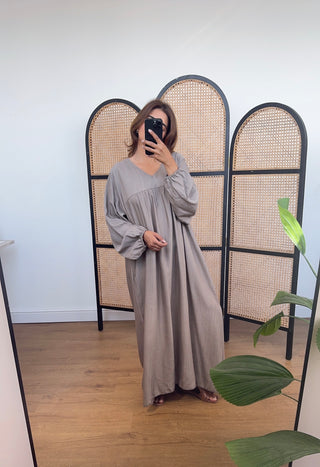 Taupe dress- isla