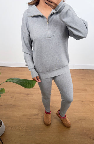 grey zip up coord - Anna - Fash Focused
