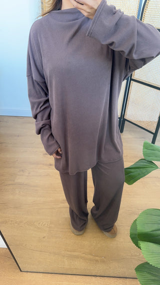 Coco ribbed high neck coord