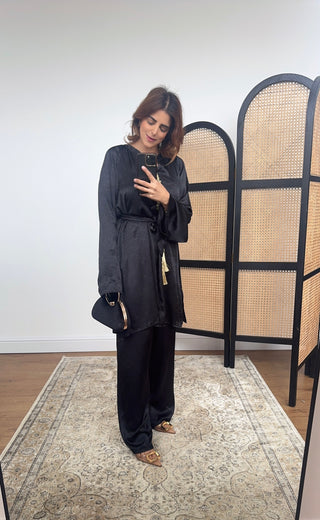 Black satin coord- tala - Fash Focused
