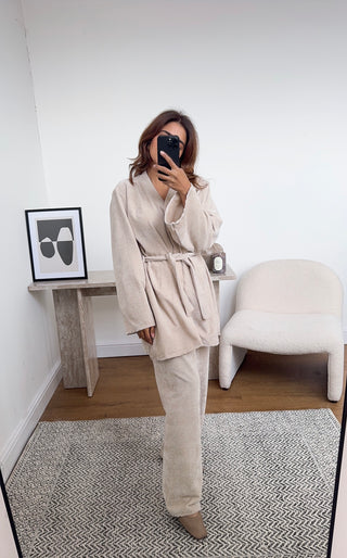 Cream long velvet coord - Amy - Fash Focused