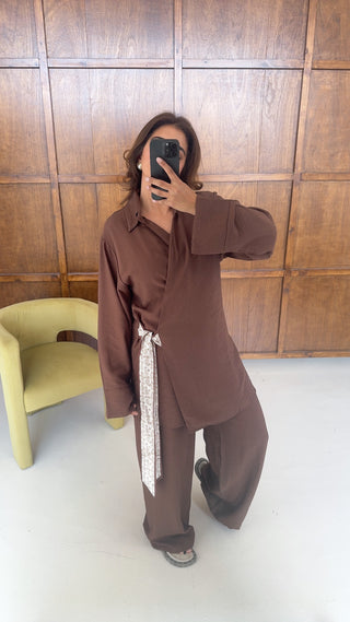 Chocolate wrap over coord- Milan