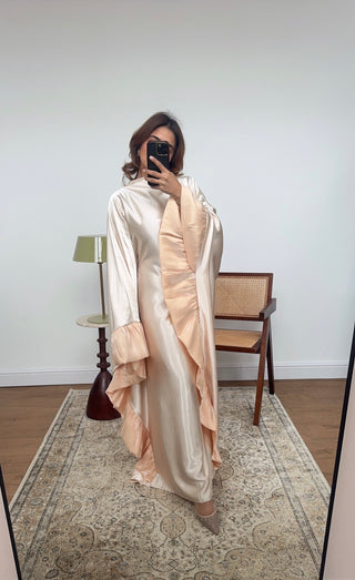 Cream frill kaftan -layana - Fash Focused