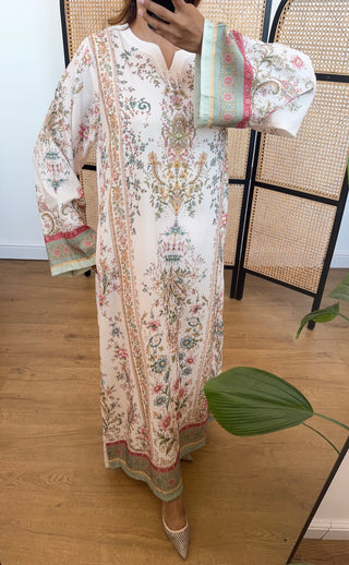 Ivory petal kaftan