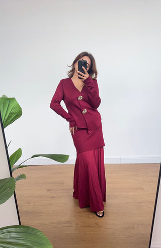 Wine skirt coord  - Fia - Fash Focused