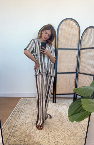 Stripe crochet coord- oia
