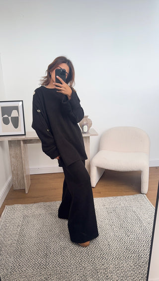 Black corduroy coord- reina - Fash Focused