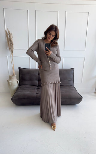 Taupe skirt coord - Reya - Fash Focused
