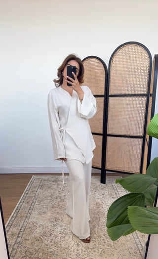 Cream wrap coord- numa - Fash Focused