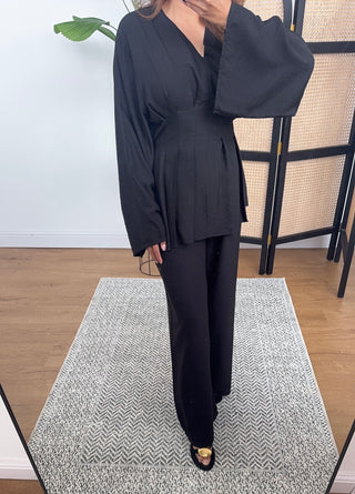 Black pleated coord - Quinn - Fash Focused