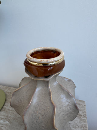 Aurelia bangle set brown - Fash Focused