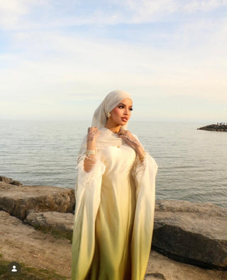 Analia kaftan in ombré yellow - Fash Focused