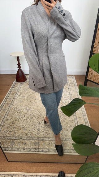 Taupe brushed blazer jacket- iela