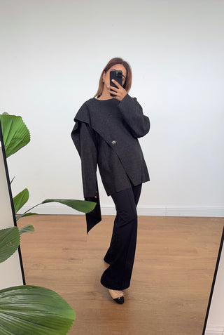 Black scarf jacket - enve - Fash Focused