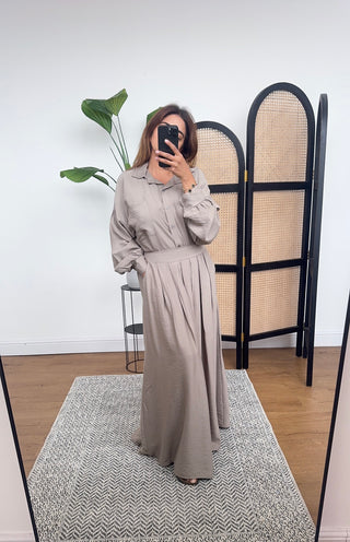 taupe skirt coord- ines - Fash Focused