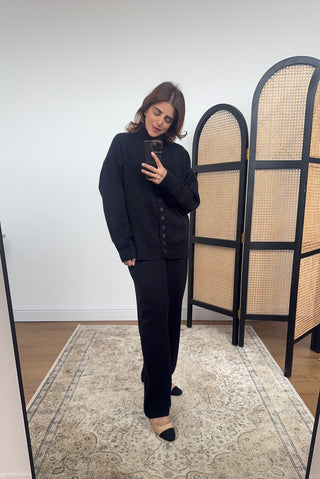 Black knit coord- mega - Fash Focused