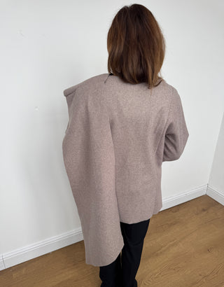 Taupe scarf jacket - enve - Fash Focused