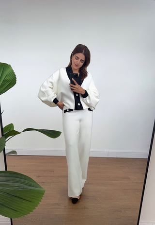 White cardigan coord - Eva - Fash Focused
