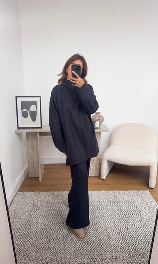 black basic high neck coord- lala - Fash Focused