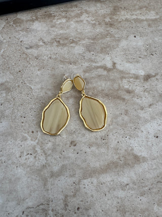 Ivory sand drop earrings - Fash Focused