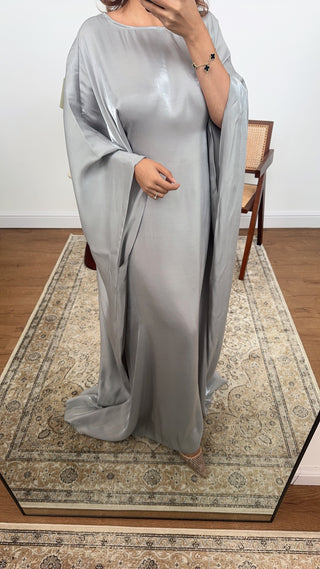 Silver Shimmer butterfly kaftan- velora - Fash Focused
