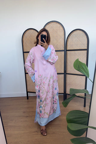 Pink bloom kaftan