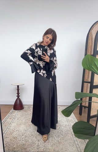 Black and gold dress- marielle - Fash Focused