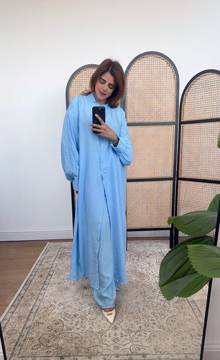 Blue two piece dress set- taya